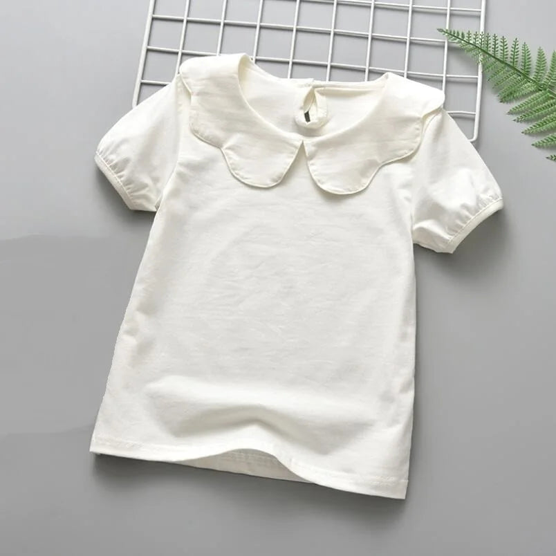 Girls peter pan collar t-shirt
