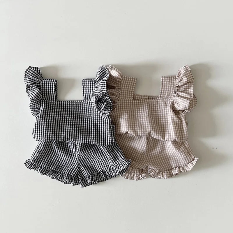 Summer baby set Lattice tee & shorts