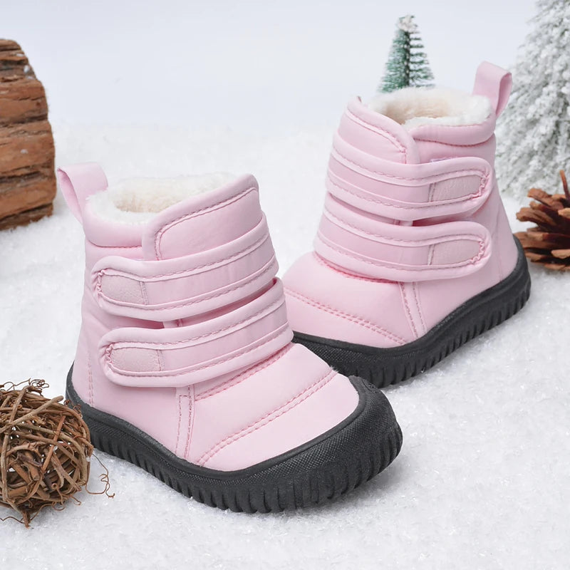Kids Waterproof Winter Snow Boots – Long Plush Lined Outdoor Boots
