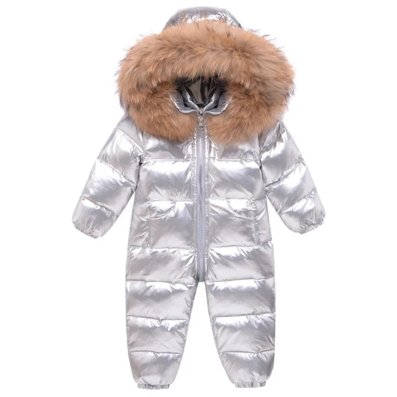 Winter Warm Snowsuit – Waterproof Down Jumpsuit for Baby Boys & Girls