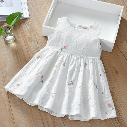 Girls embroidered princess dress