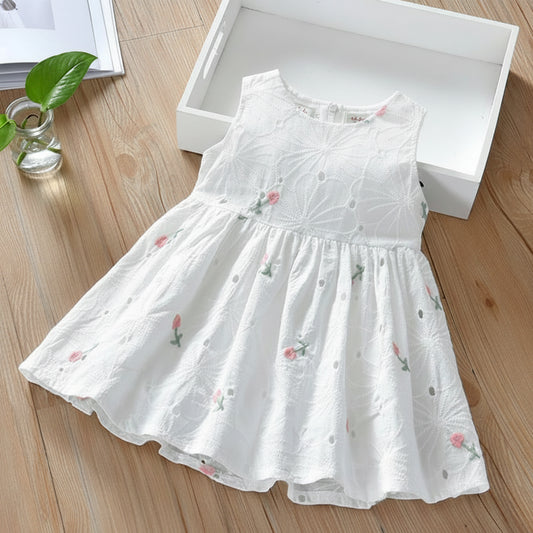Girls embroidered princess dress
