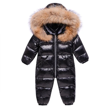 Winter Warm Snowsuit – Waterproof Down Jumpsuit for Baby Boys & Girls