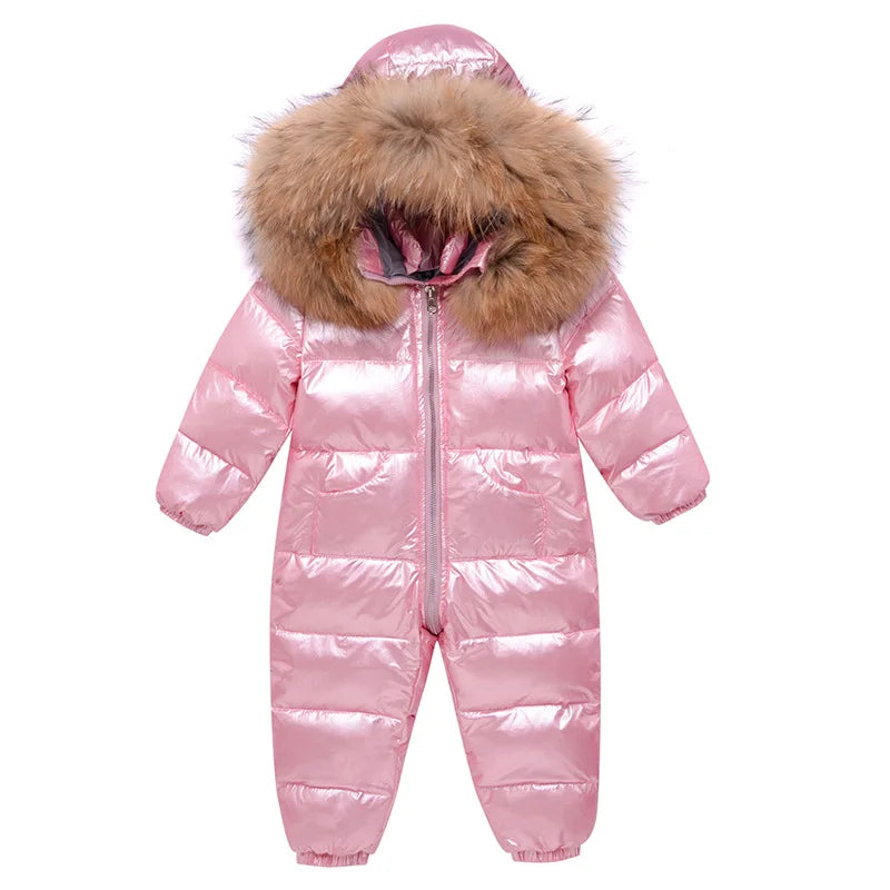 Winter Warm Snowsuit – Waterproof Down Jumpsuit for Baby Boys & Girls