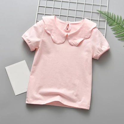 Girls peter pan collar t-shirt