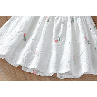 Girls embroidered princess dress