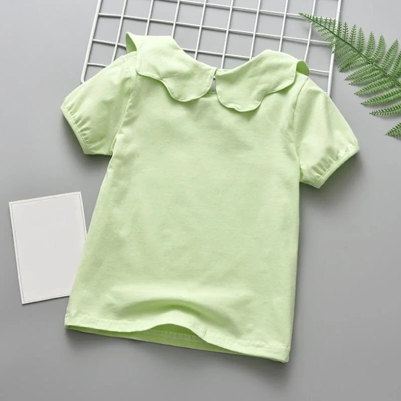 Girls peter pan collar t-shirt