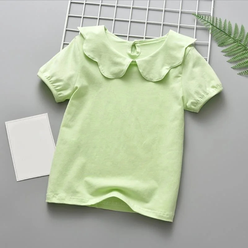 Girls peter pan collar t-shirt