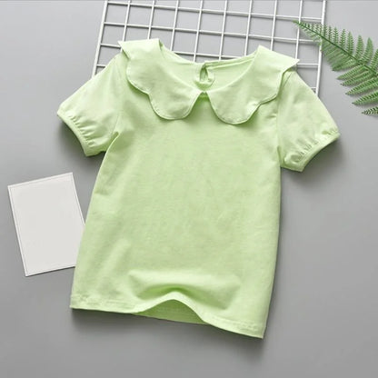 Girls peter pan collar t-shirt