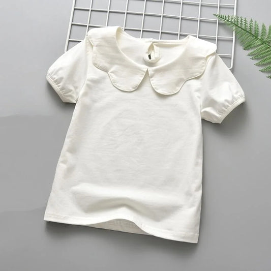 Girls peter pan collar t-shirt