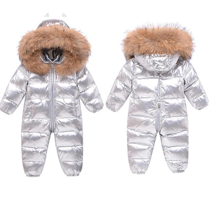 Winter Warm Snowsuit – Waterproof Down Jumpsuit for Baby Boys & Girls