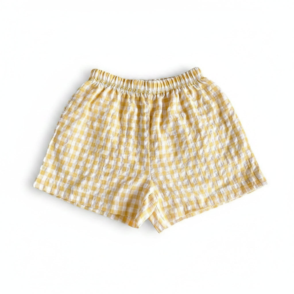 Kids plaid shorts lightweight casual summer pants