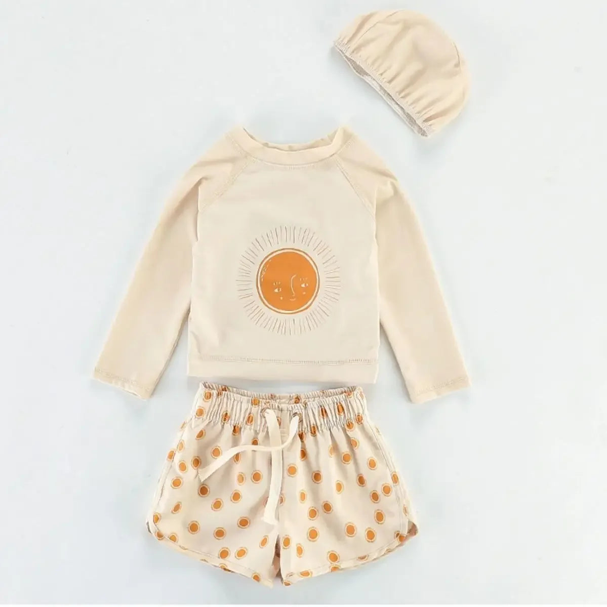 Long sleeve swimsuit & shorts
