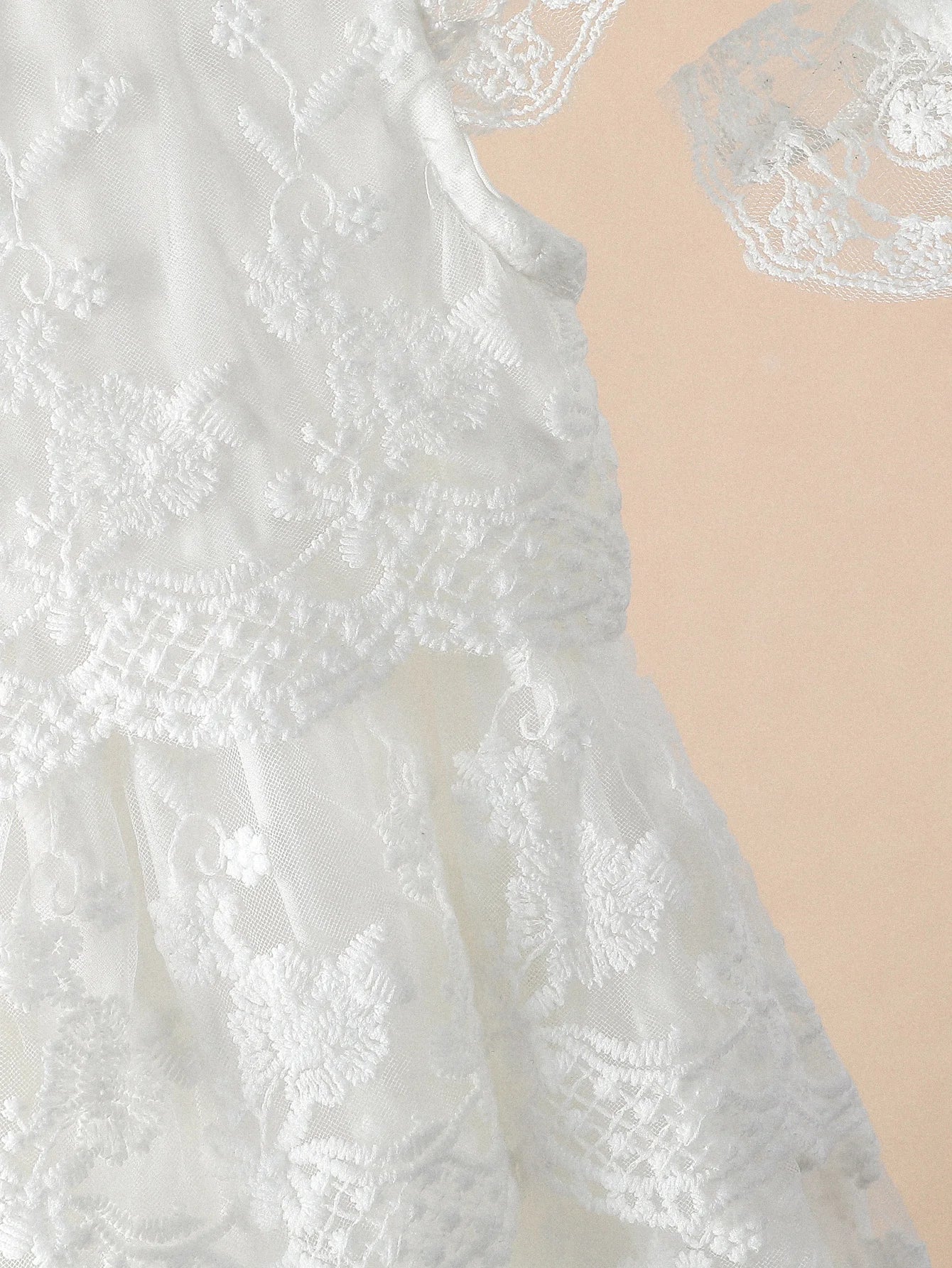Newborn baby girl lace dress set