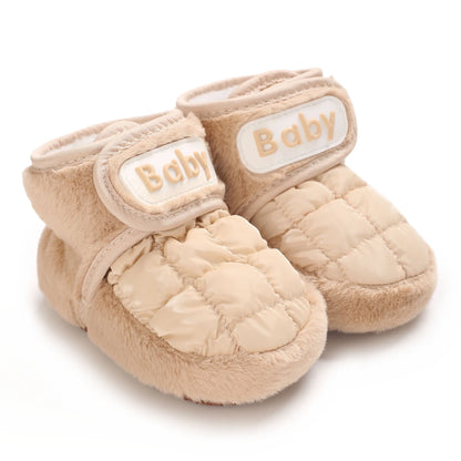 Soft Soled Newborn Baby Cotton Boots – Warm Velvet-Lined Winter Shoes