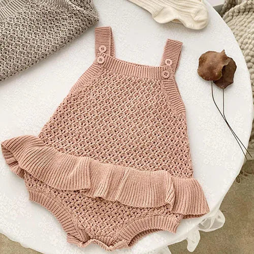 Spring & summer baby girl romper – Sleeveless Knit Jumpsuit