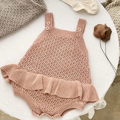 Spring & summer baby girl romper – Sleeveless Knit Jumpsuit