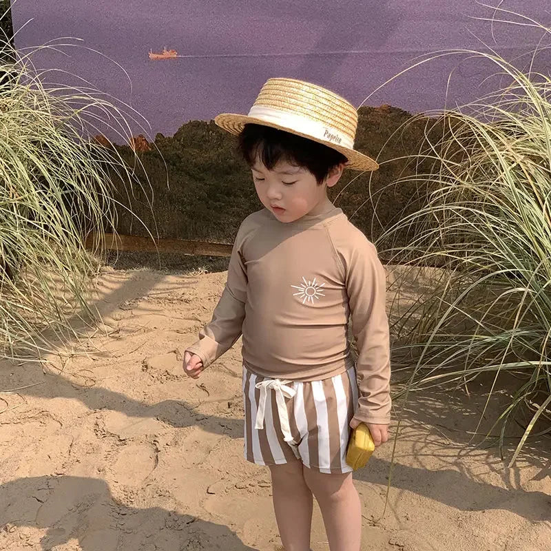 Long sleeve swimsuit & shorts