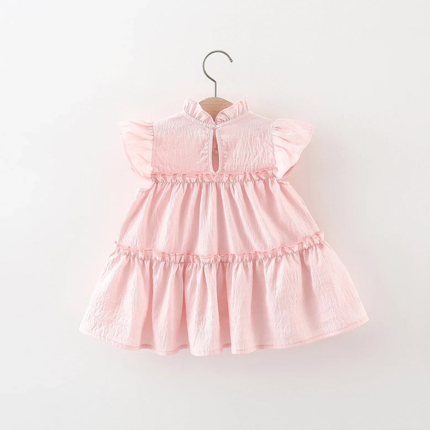 Pink tulip baby girl dress