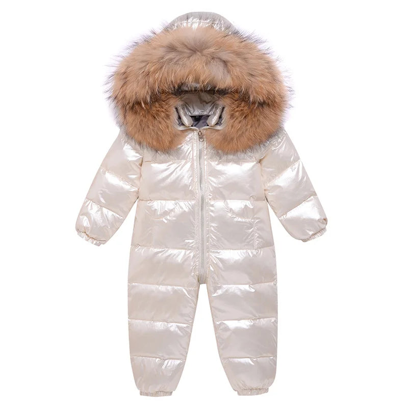 Winter Warm Snowsuit – Waterproof Down Jumpsuit for Baby Boys & Girls