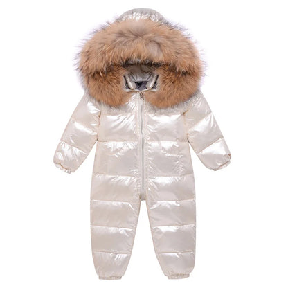Winter Warm Snowsuit – Waterproof Down Jumpsuit for Baby Boys & Girls