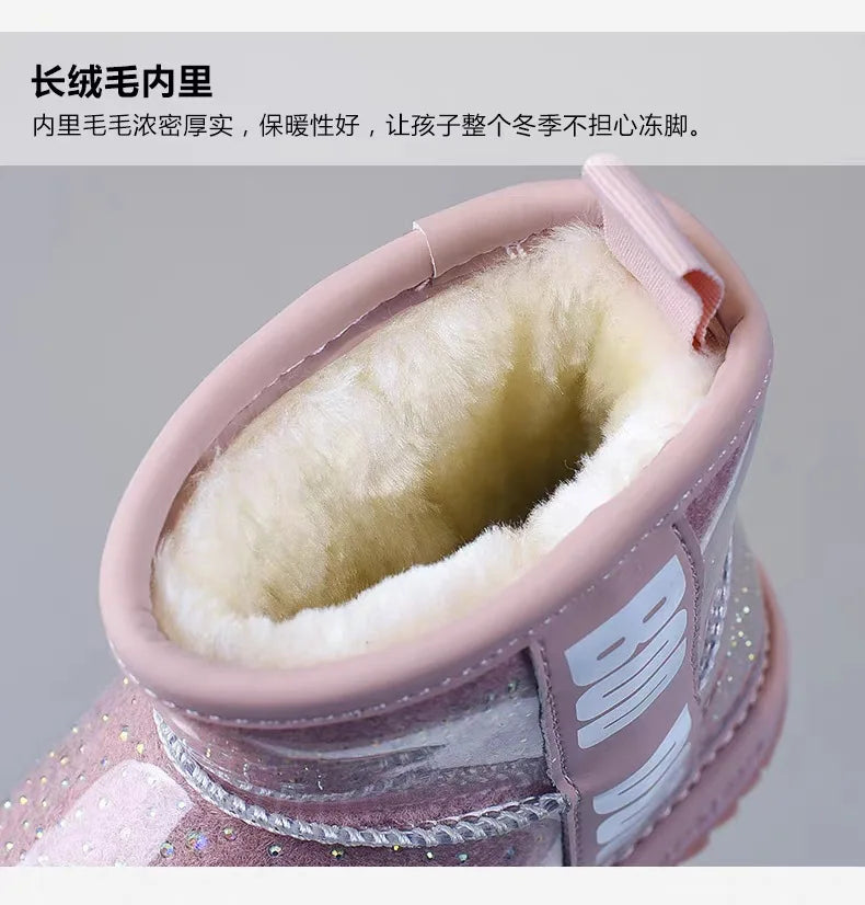 Winter Children’s Waterproof Short Boots – Snow Boots for Girls