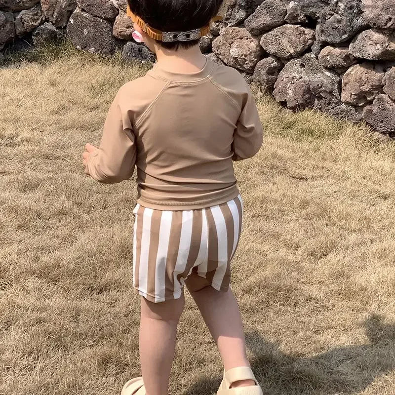 Long sleeve swimsuit & shorts