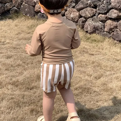 Long sleeve swimsuit & shorts