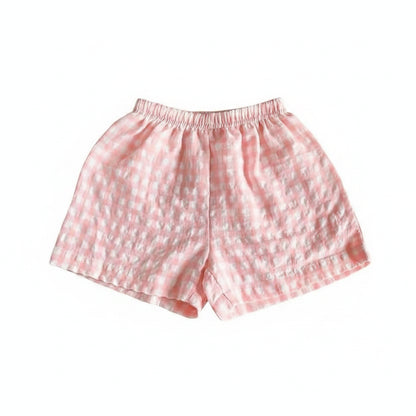 Kids plaid shorts lightweight casual summer pants