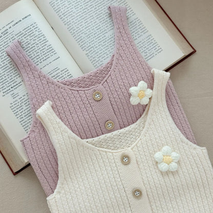 Baby girl knit summer set
