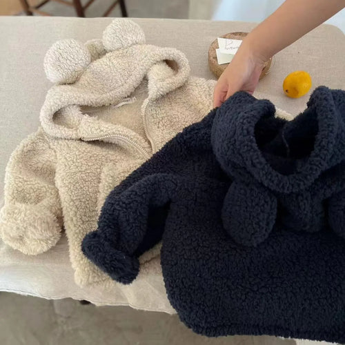 Winter Fleece Coat – Soft Velvet Jacket for Babies & Toddlers