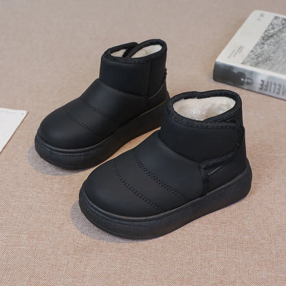 Winter Snow Boots – Plush Fur Lined Non-Slip Leather Boots (Boys & Girls)