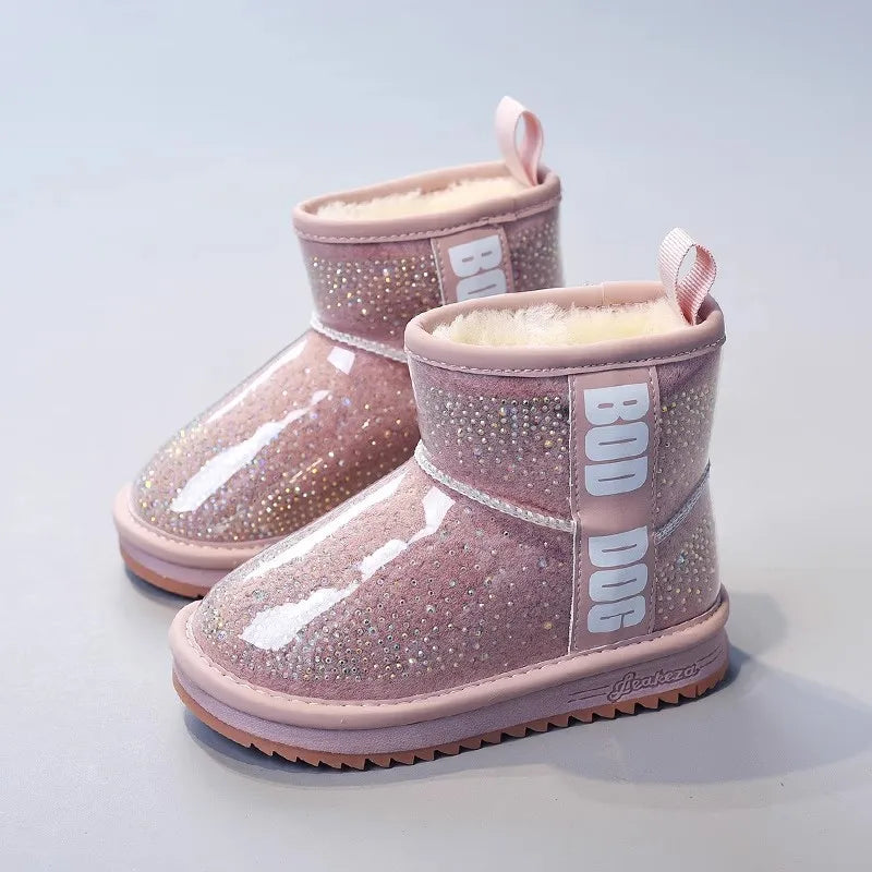 Winter Children’s Waterproof Short Boots – Snow Boots for Girls