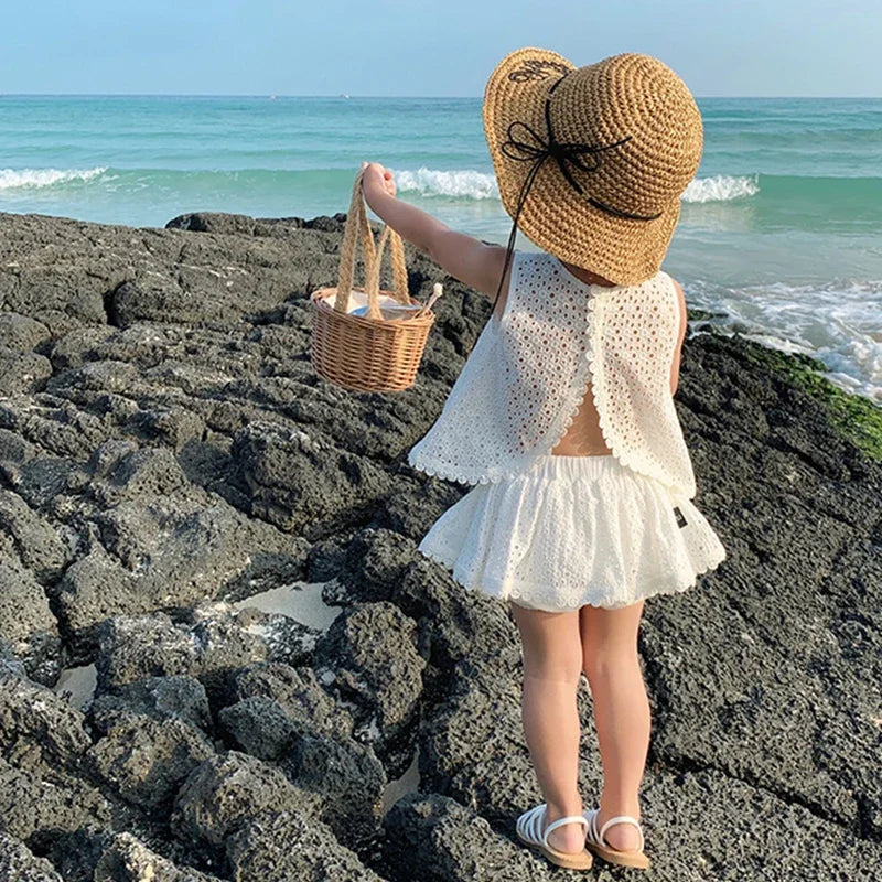 Sleeveless top & shorts outfit