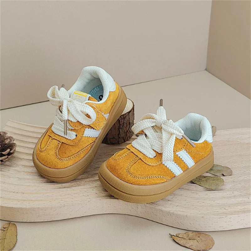 Baby sneakers soft leather kids shoes