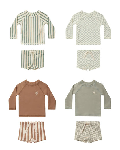 Long sleeve top & printed shorts