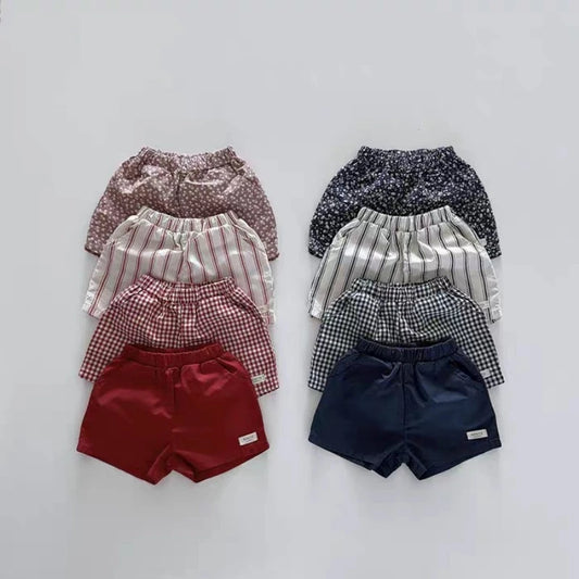 Cotton linen mini shorts