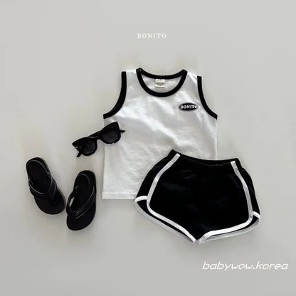 Summer Baby Set –  Cotton Vest & Shorts (2-Piece Outfit)