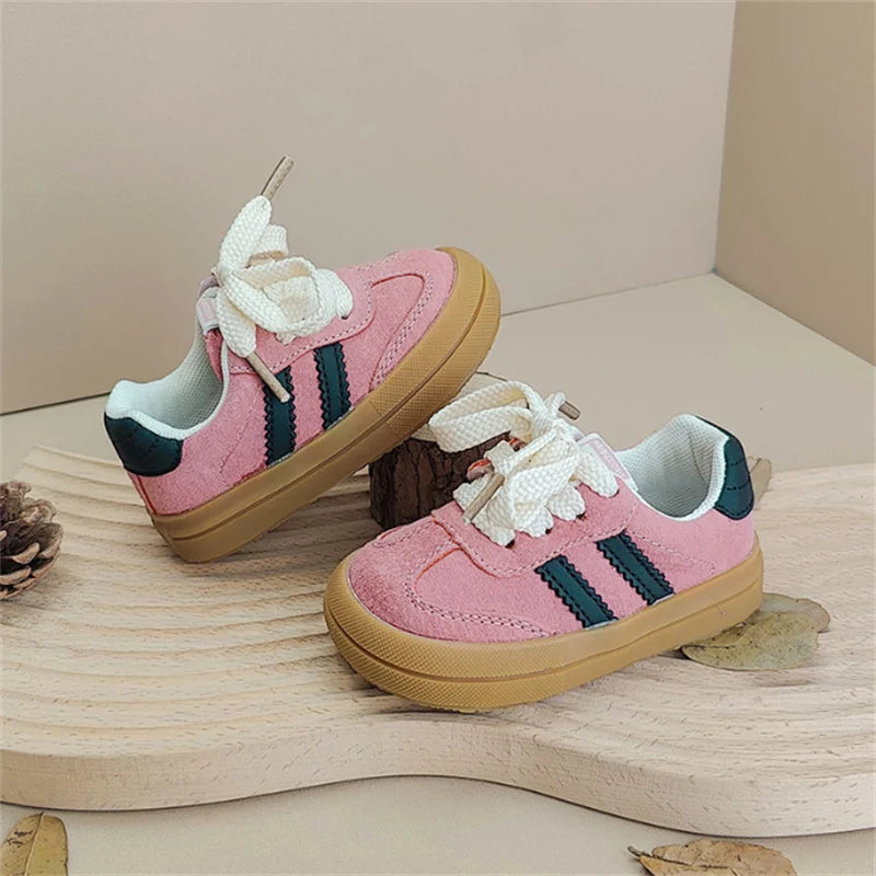 Baby sneakers soft leather kids shoes