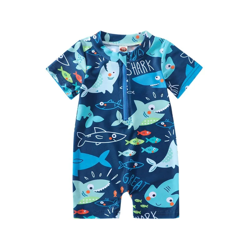 Cartoon tree print jumpsuit with hat