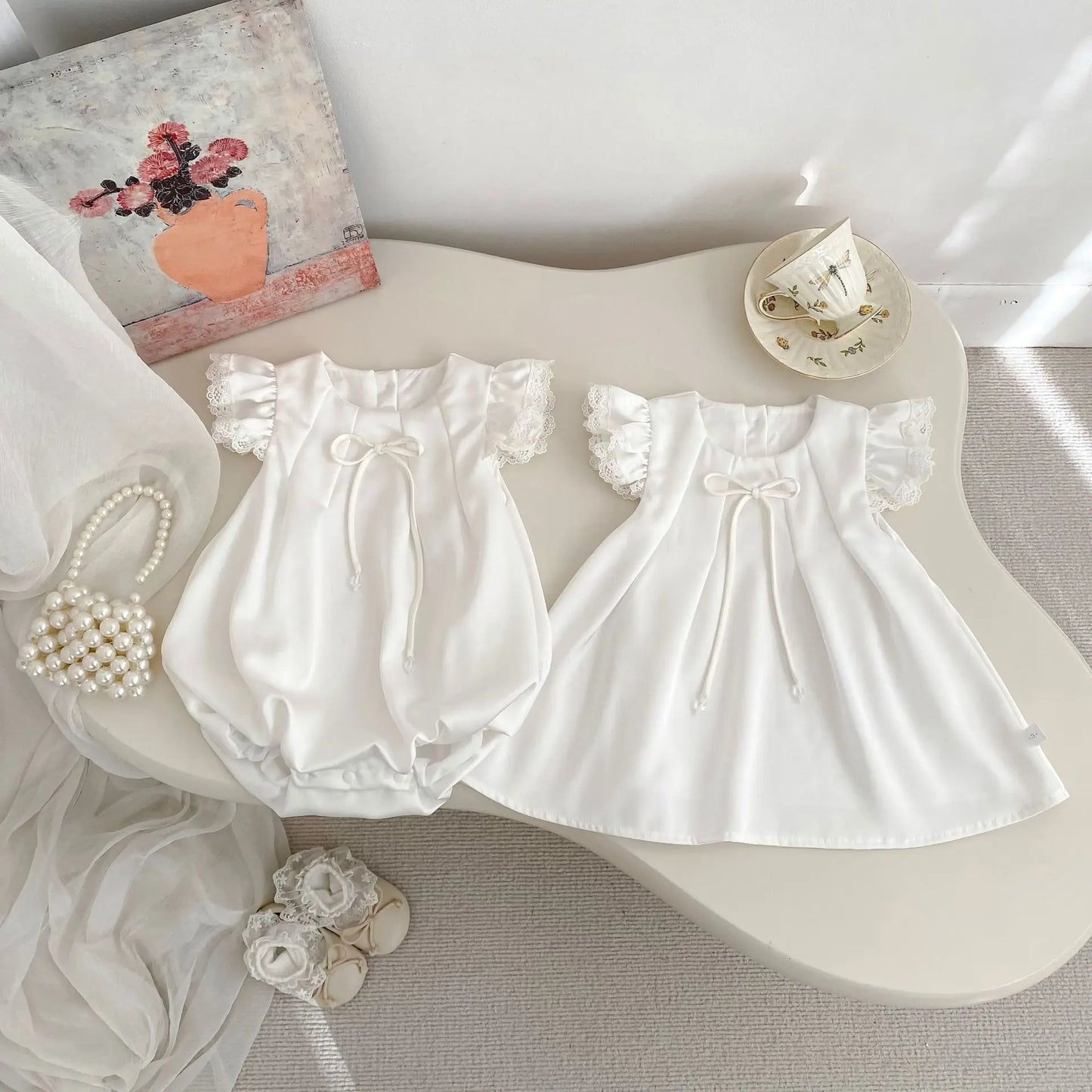 Bow fly sleeve princess outfit