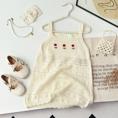Girls embroidered summer dress