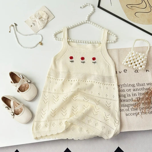 Girls embroidered summer dress