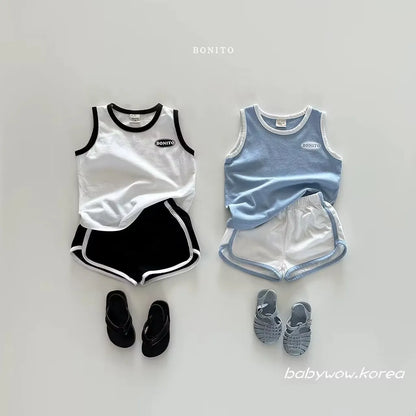 Summer Baby Set –  Cotton Vest & Shorts (2-Piece Outfit)