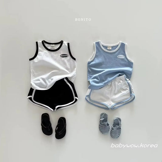 Summer Baby Set –  Cotton Vest & Shorts (2-Piece Outfit)