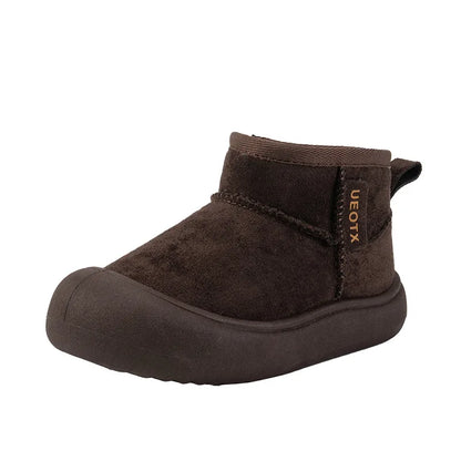 Winter Suede Snow Boots – Warm Plush Non-Slip Boots for Boys & Girls