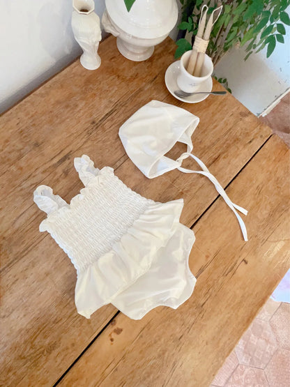 Baby girl swim set (Top, Shorts & Hat)