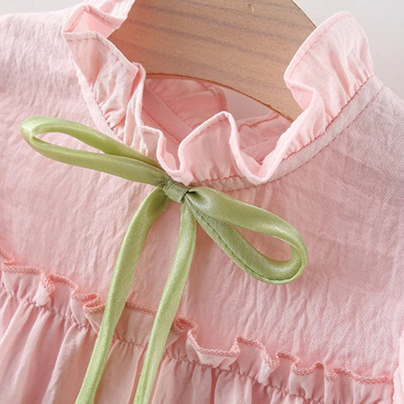 Pink tulip baby girl dress