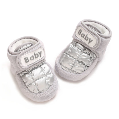 Soft Soled Newborn Baby Cotton Boots – Warm Velvet-Lined Winter Shoes