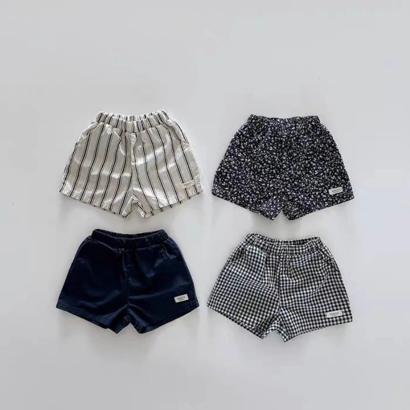 Cotton linen mini shorts